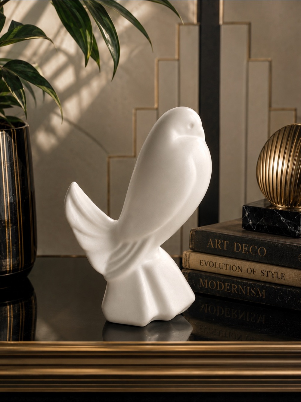 Vintage‎ Lipper & Mann Japan White Bird Figurine Ceramic Dove Mid Century